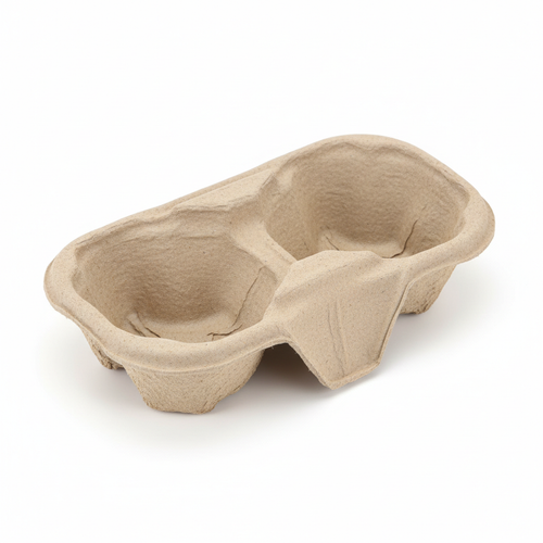 2 Cup Carrier Moulded Pulp Fibre