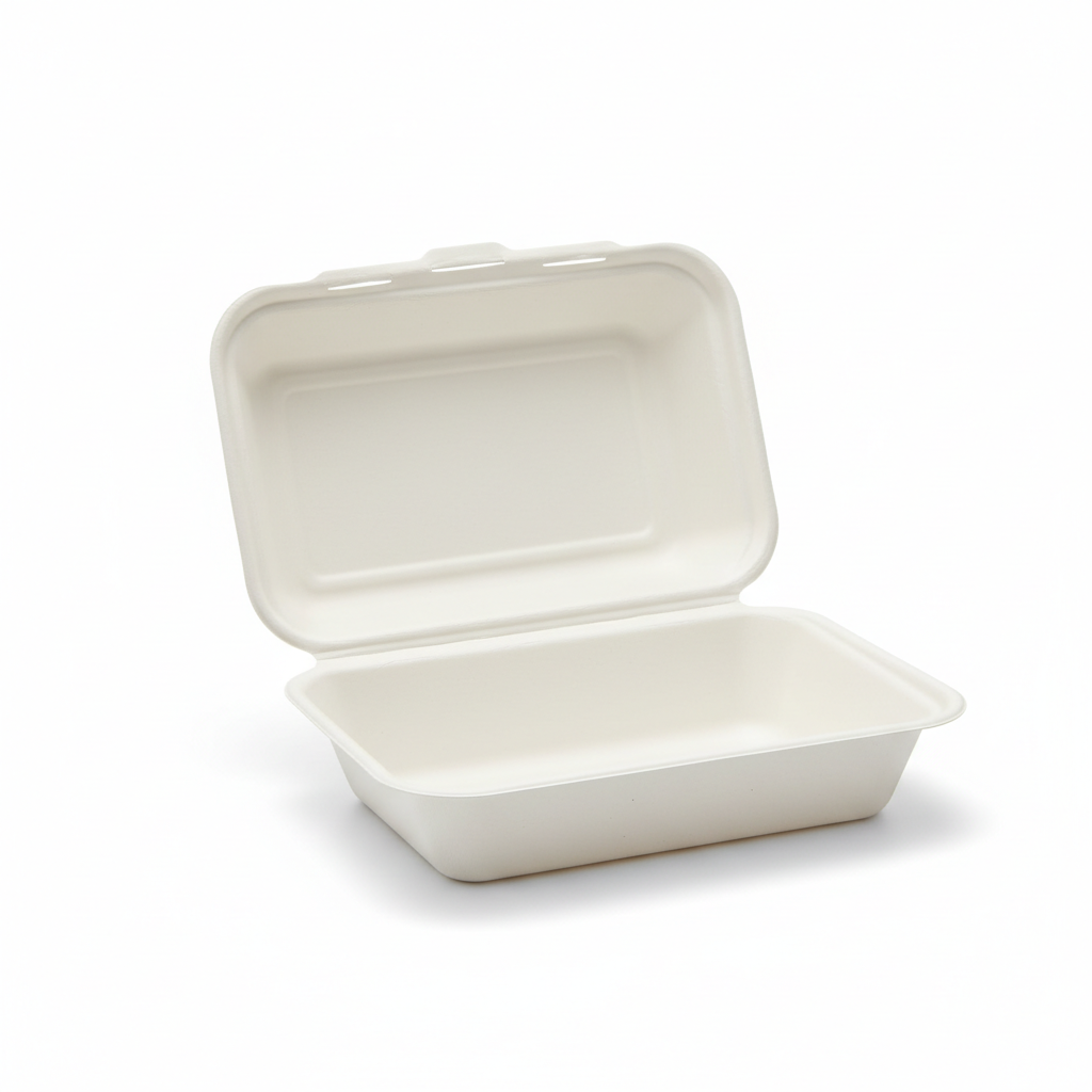 Bagasse Clamshell 229x152mm 9x6"