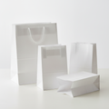 Bleached Kraft Paper Bags Square White