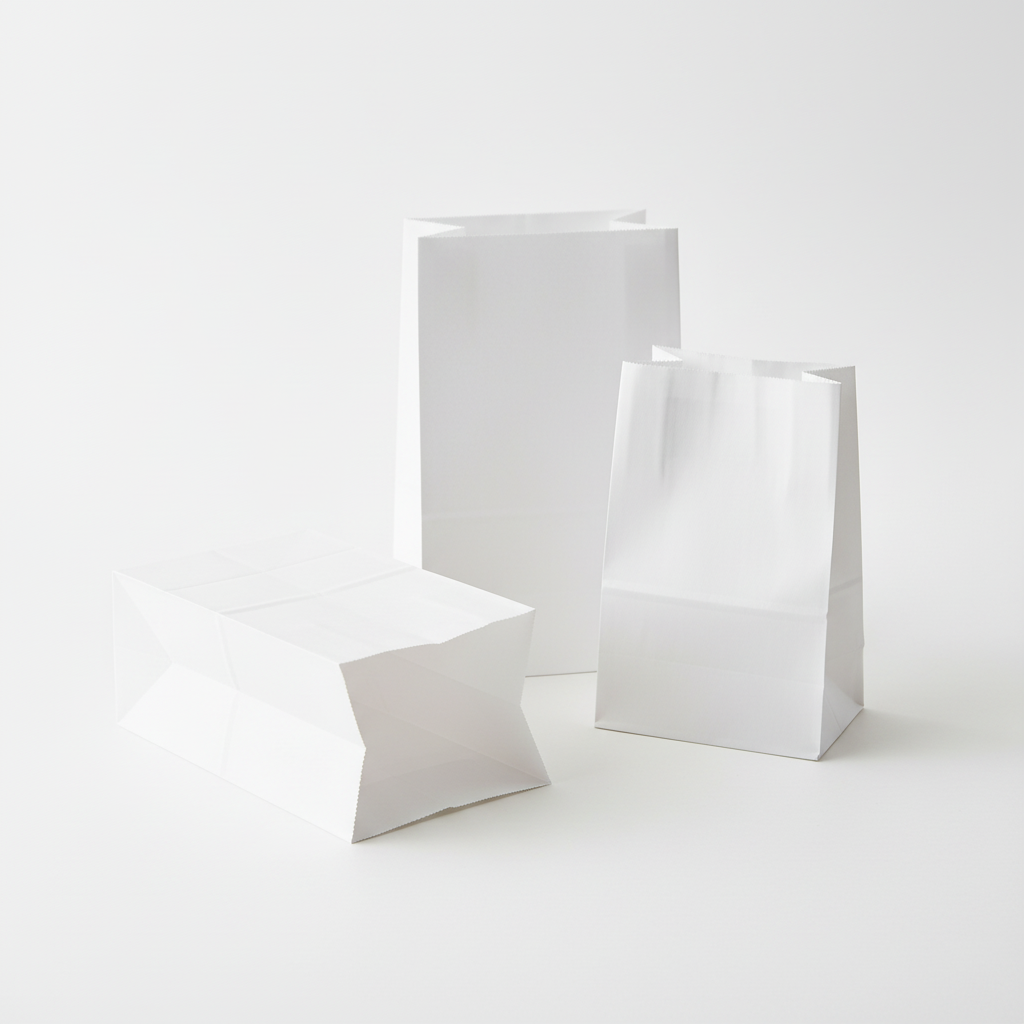 Greaseproof Paper Bags Square White
