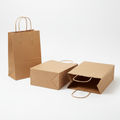 Pure Kraft Paper Bags Square Brown Strung