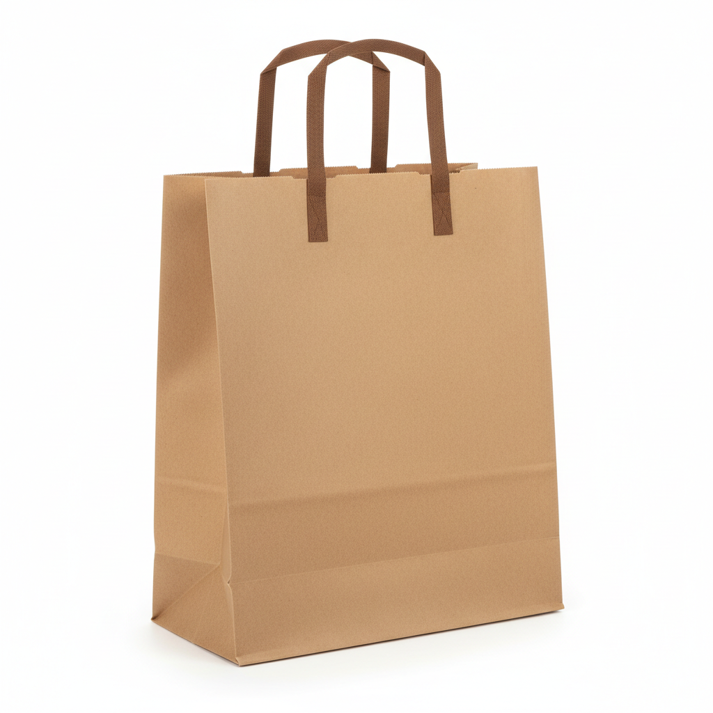 SOS Paper Tape Handle Carrier Kraft XL