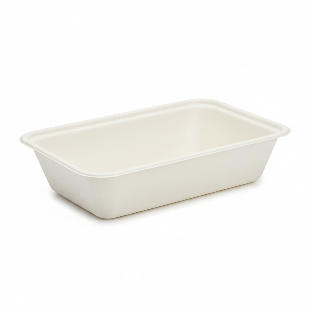 White Bagasse Fish & Chip Box Large