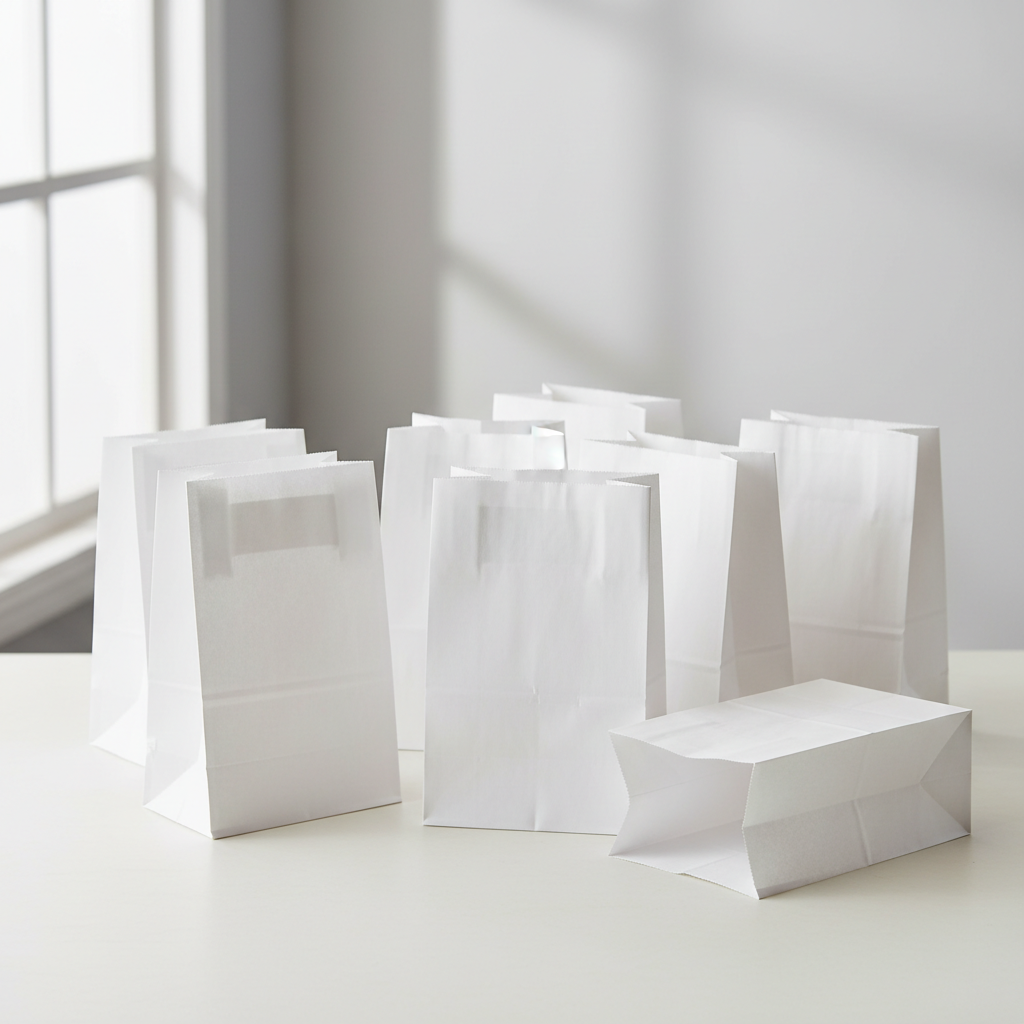 White Sulphite Paper Bag 8.5x8.5