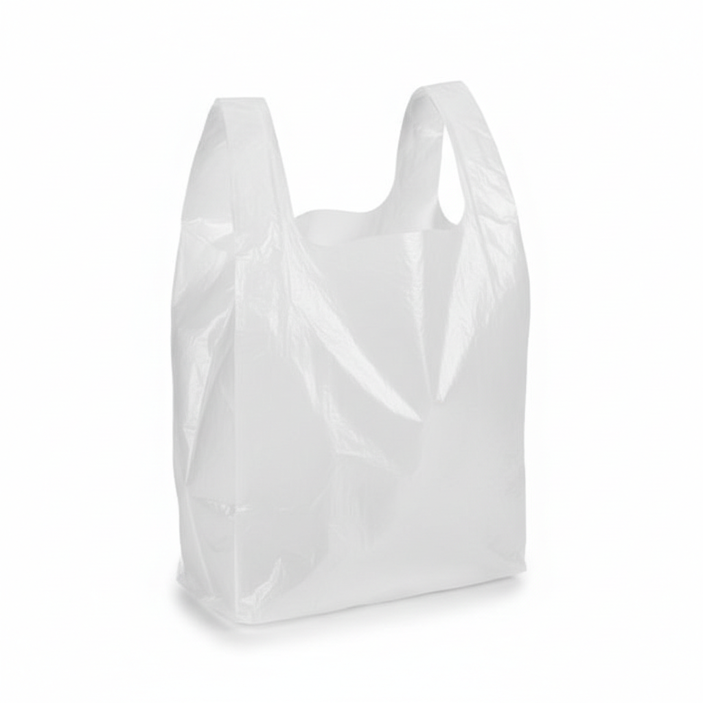 White Vest Carrier Bag